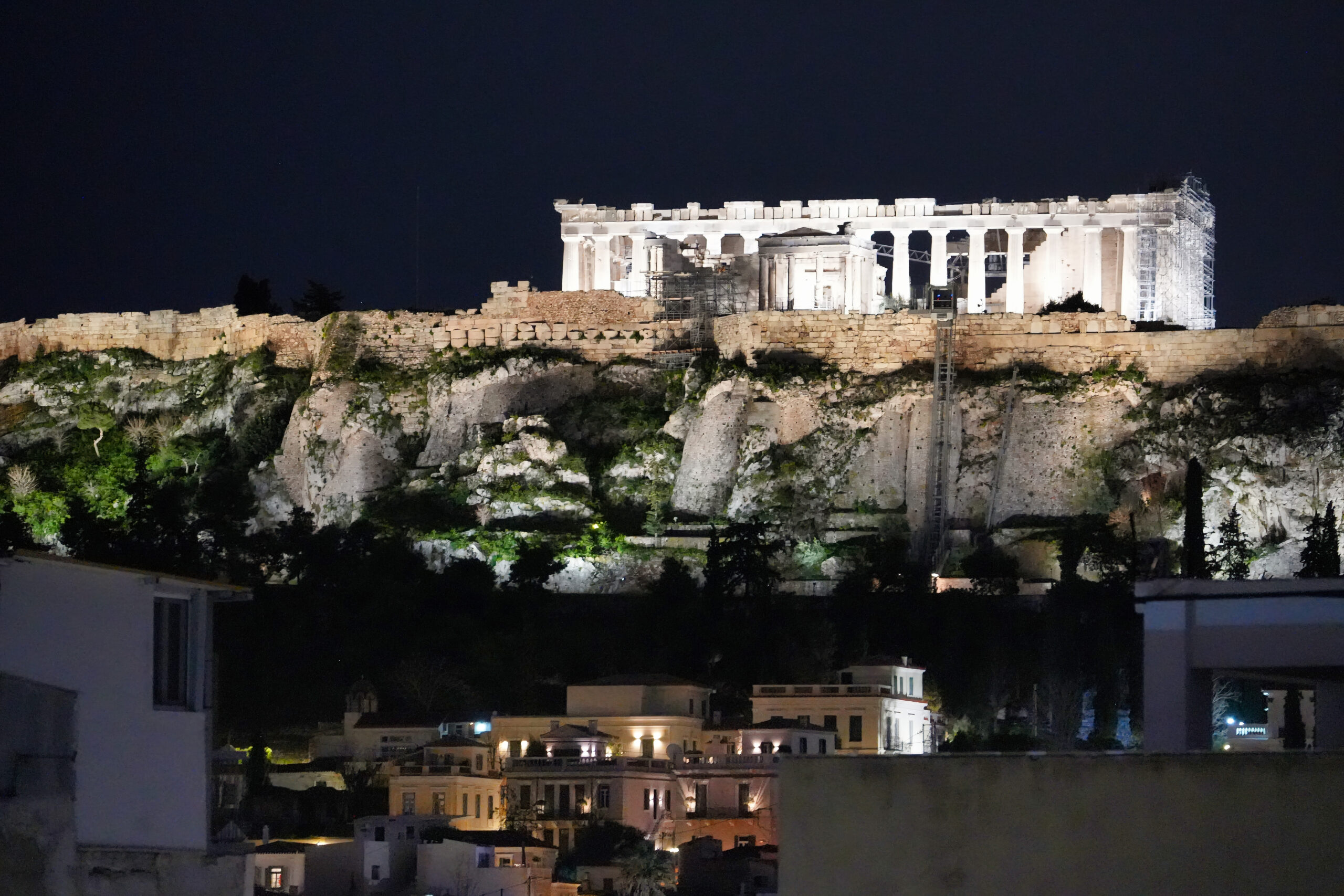 A.P. Acropolis View Apartments・アクロポリス・夜景