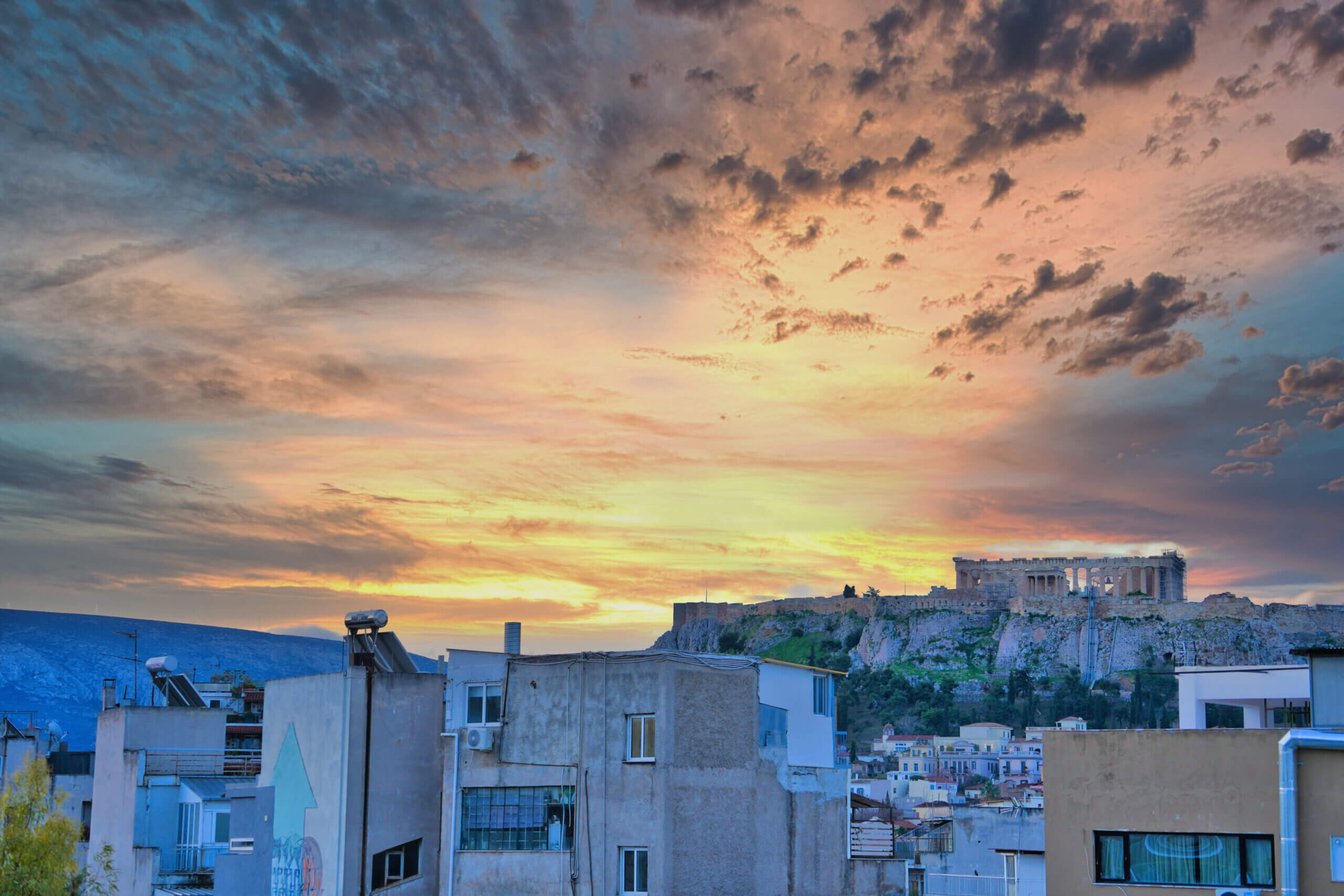 A.P. Acropolis View Apartments・アクロポリス・夕景